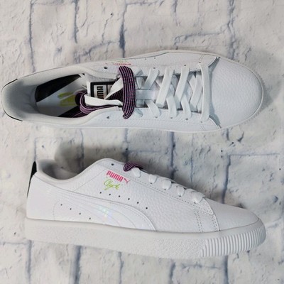 Puma MENS SIZE 11 Clyde Overload Sneakers White Hologram Pink Green 381965 01