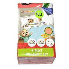 Cocomelon Full 4 Piece Full Sheet Set Microfiber plus Pillowcases
