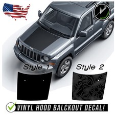 Hood Blackout Or Topo Racing Stripes Graphics - Fits 2007-2017 Jeep Patriot