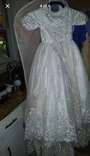 Flower Girl Or First Communion Baptism Dress Beautiful Handmade Vintage. Size 4