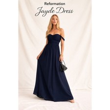 reformation jayde dress navy US6