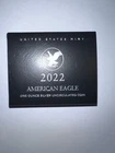 2022-W American Silver Eagle 1 Oz. Uncirculated Coin / ASE & OGP & COA