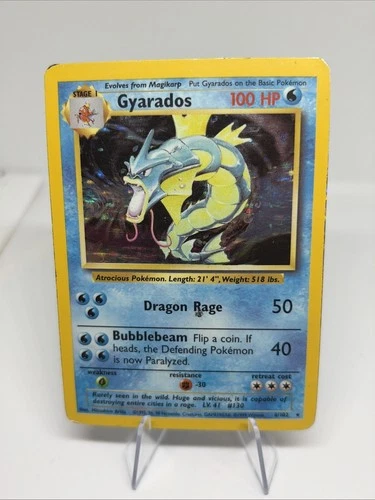 Gyarados 006/102 Base Set Holo (DMG) Vintage Pokemon Cards