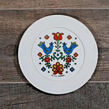VTG Corning 1975 Chilton Country Festival Plastic Childs Toy Plate Blue Bird