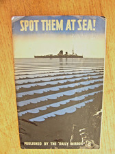 1940. "SPOT THEM AT SEA!" SILHOUETTES OF WARSHIPS. SCARCE WW2 MEMORABILIA.  1ST.