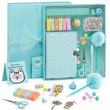 DIY Mint Journal Kit for Girls 300 Pieces, Lockable Diary, Markers Stickers