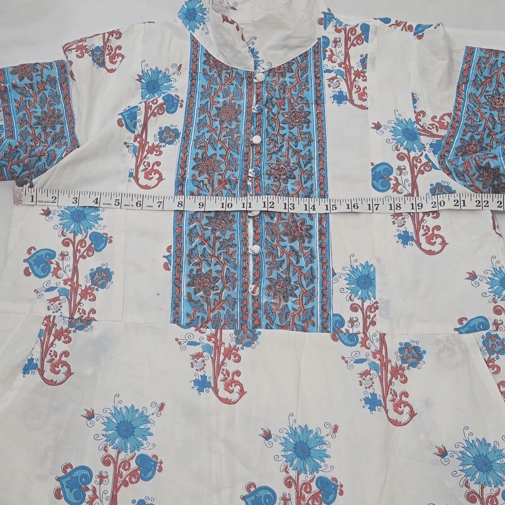 Victoria Dunn XL Floral Print Dress in Blue and Red image 6