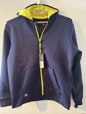 GREYSON Golf L LARGE HOODIE CHENE JACKET PERFORMANCE STRETCH MALTESE BLUE YELLOW