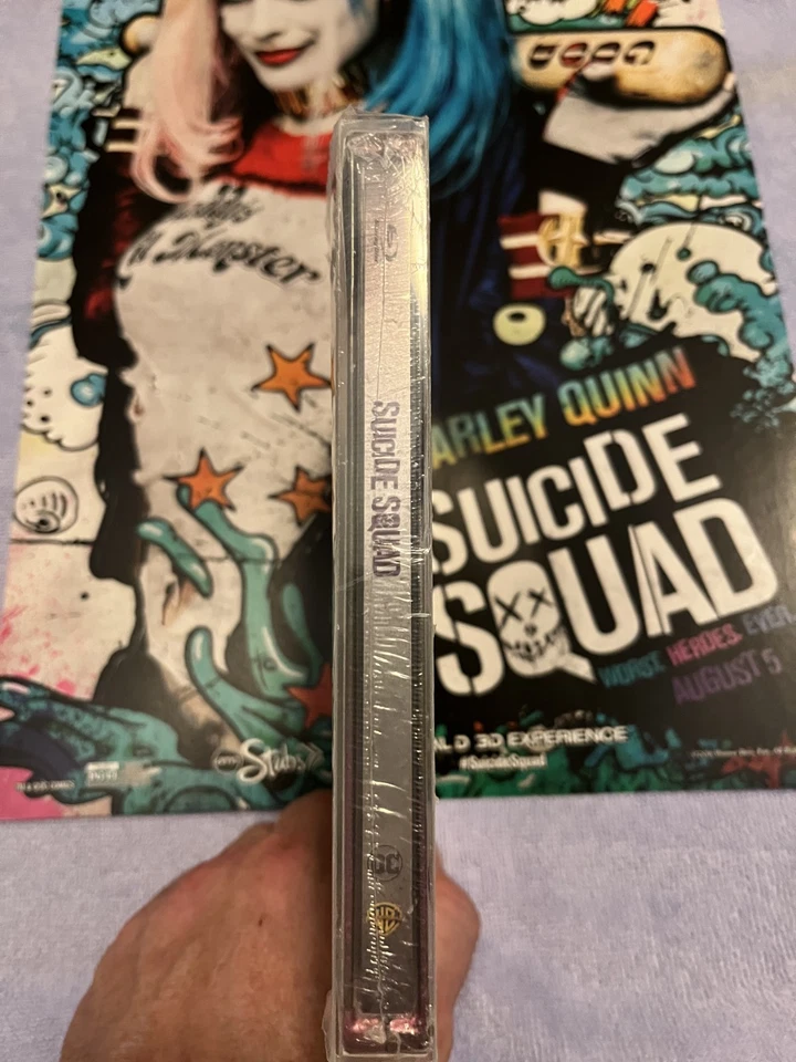 Suicide Squad:Pre-Ordered/steelbook/1st. ed./NEW/4K UHD, B.R., Dig./FREE CASE Foto 3 de 4