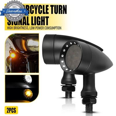 2X Universal Motorcycle LED Turn Signal Blinker Light For Harley Honda Suzuki