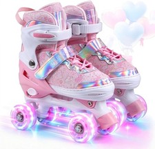 Patines Ruedas Para Ni as Tama o Ajustable Ajuste R pido Cu druple C modo Ligero