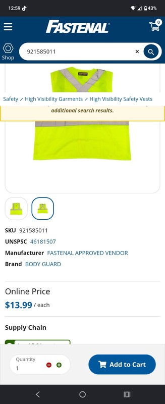 2 - Series HV210X Hi-Vis Lime Polyester Body Guard® Hook & Loop ANSI  2XL / 3XL