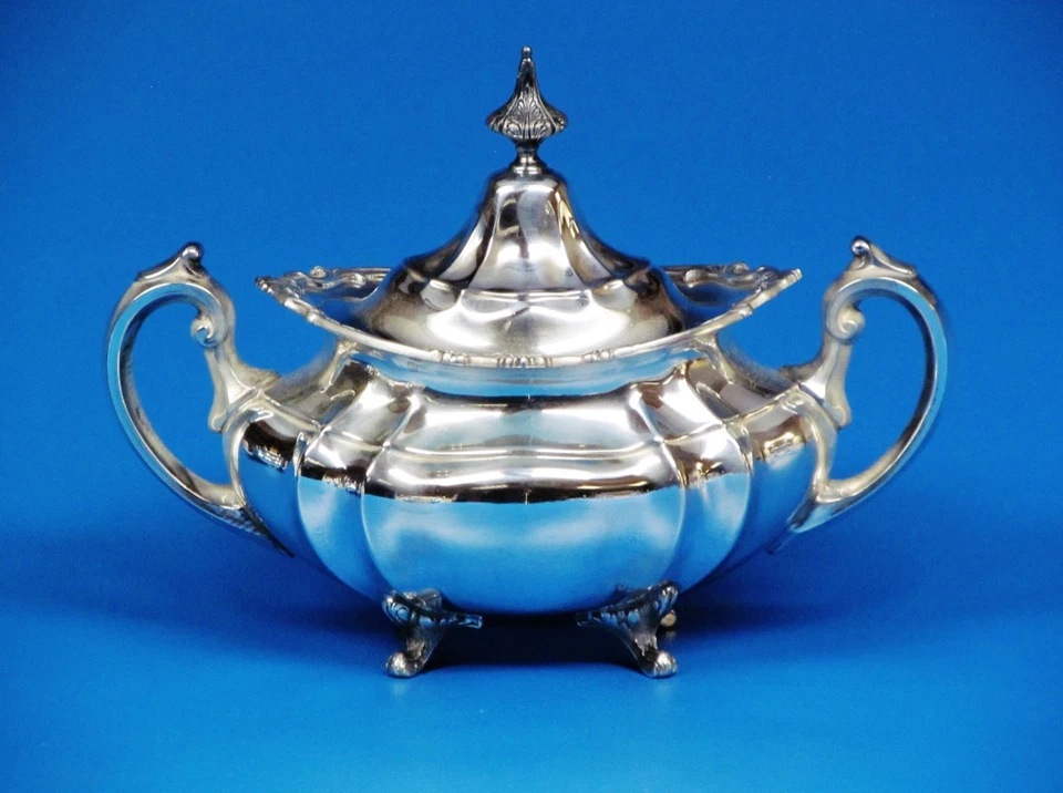 Juego de té y café Hampton Court de Reed & Barton esterlina de 5 piezas. 2695,1 gramos Foto 4 de 4