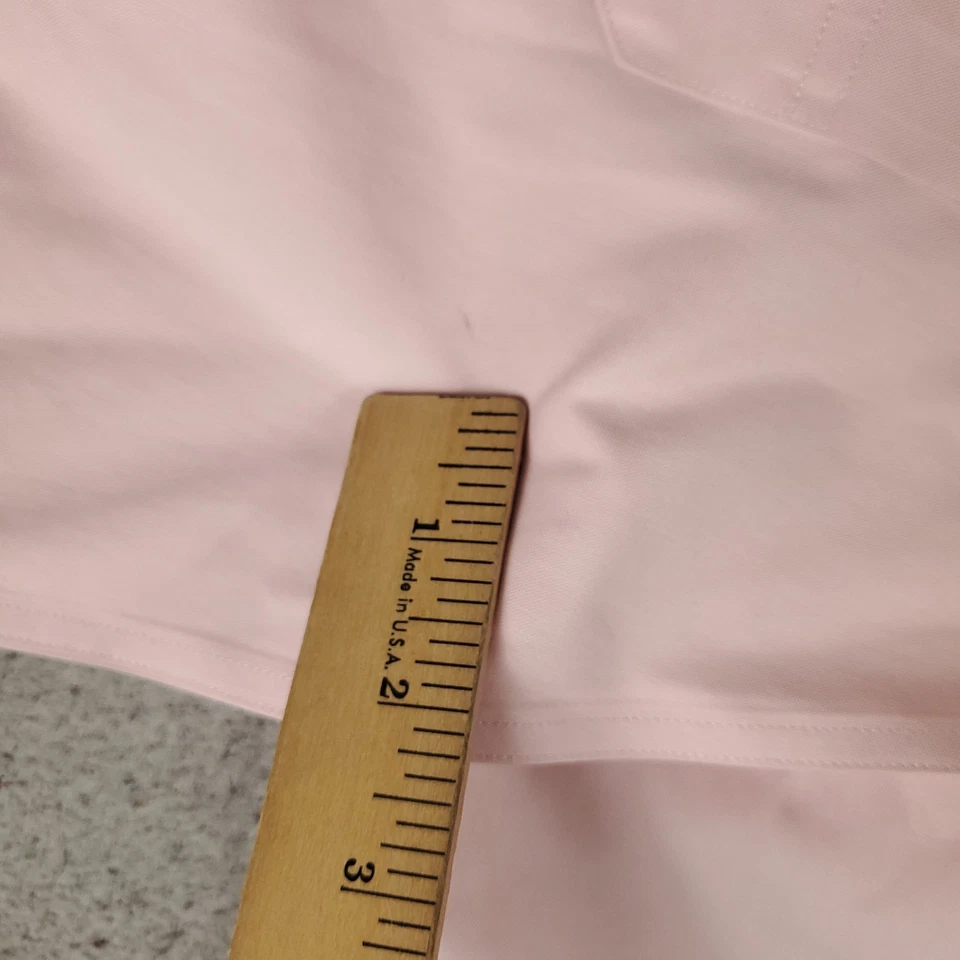 Camisa Brooks Brothers Para Hombre 17 Rosa Vestido Abotonado Manga Larga * Foto 3 de 4