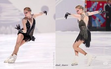 Figure Skating Dress Ice Skating Dress Competition Skating black dyeing