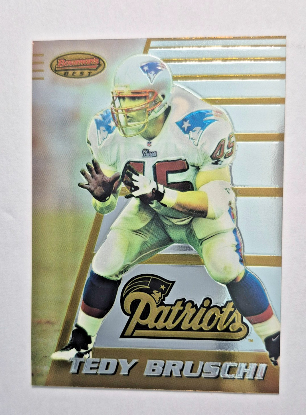 1996 Bowman's Best TEDY BRUSCHI Rookie RC Card #162 New England PATRIOTS EX+