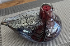 Oiva Toikka Nuutajarvi Glass Bird . Signed /original Label . VGC