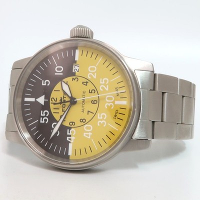 Fortis Flieger Pilot Cockpit Yellow & Black Dial Stainless Steel 40MM 595.11.14M