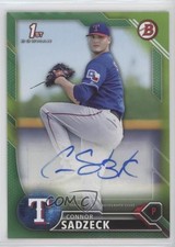 2016 Bowman Retail Prospect Auto Green 50/99 Connor Sadzeck #PA-CS Auto 2r7