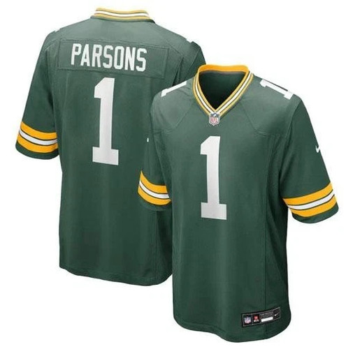 New 2025 Men's Micah Parsons #1 Green/White All Stitched Jersey (Free Tax )