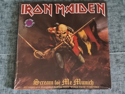 IRON MAIDEN 1983 ''SCREAM FOR ME MUNICH'' 2 LP VINYL. NEW AND SEALED. 