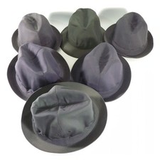 STOCK 8 CAPPELLI TRILBY DA PIOGGIA BLU NERO TAGLIE 59 60 CAMERE GENOVA VINTAGE