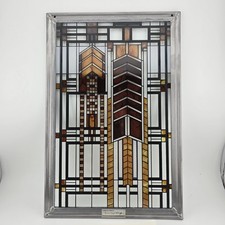Frank Lloyd Wright Art Work "Autumn Sumac" Vintage stained glass New Open Box