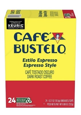Café Bustelo Espresso Style Dark Roast Coffee, 24 Count (Pack of 1)