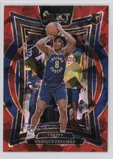 2024-25 Panini Select Concourse Red Cracked Ice Prizm Enrique Freeman #80 0z9a