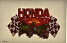 Original Vintage 1976 Honda Motorcycle Biker Mini Iron On Transfer