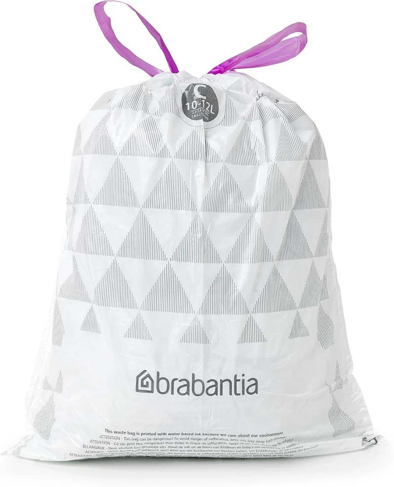 Brabantia Perfectfit Bin Liners (Size C/10-12 Litre) 40 Bags White - Code C - Image 4 of 4