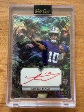 AUSTIN MACK 2024 Wild Card 7 Card Stud AUTOGRAPHED Rookie AUTO RC #d 2/2 ENCASED. rookie card picture