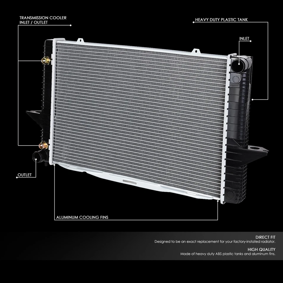 Radiador de refrigeração Fit 93-00 Volvo 850/S70/V70 2.4L estilo original alumínio DPI 1851 - Imagem 2 de 4