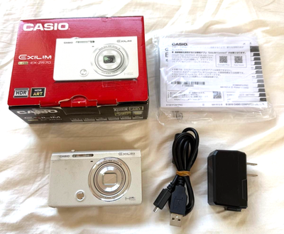 Casio Exilim EX-ZR70 16MP Compact Digital Camera White Box