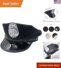 Stylish Adult Cosplay Police Hat - Perfect for Halloween and Stage Performance