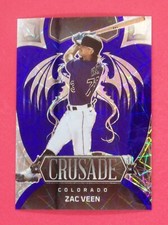 2023 Panini Chronicles Crusade Zac Veen 94/99 Blue Velocity Prizm #20 Colorado