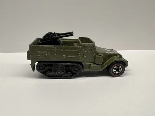 Vintage Hot Wheels Redline 1976 Olive Gun Bucket Army Truck - Very Clean NR