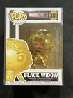 Marvel Black Widow Gold Chrome Funko Pop #380 w Protector