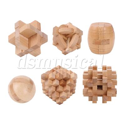 Vintage Kong Ming Lock 6-in-1 Kit for Intellectual Difficulty Level 6