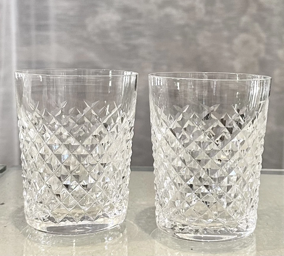 Vidrio de cristal Waterford doble antiguo Alana 12 OZ antiguo Alana-2 Foto 2 de 4