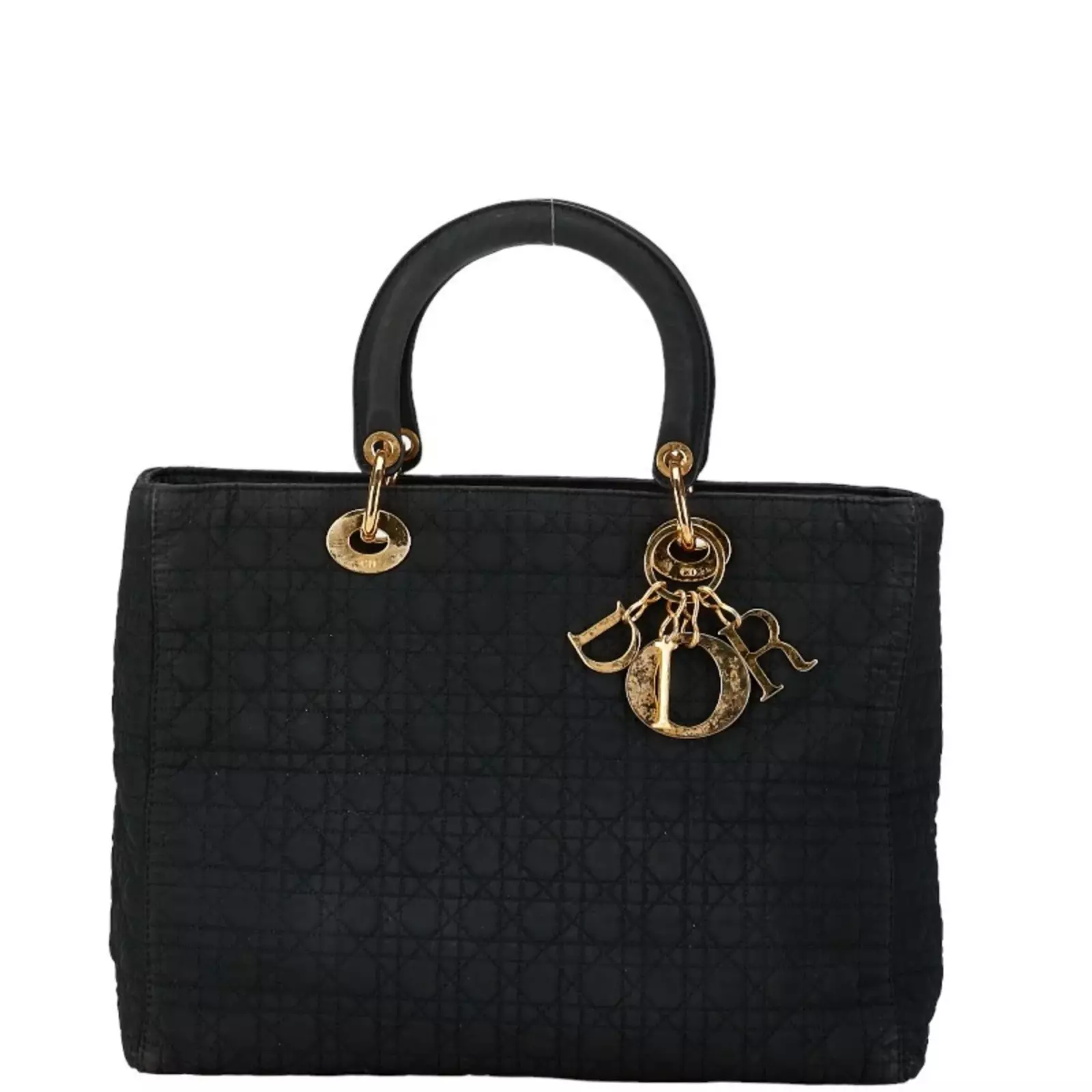 Sac à main Christian Dior vintage Lady Dior nylon, couleur noir (ETAT NEUF)