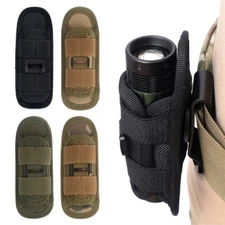 360° Rotatable Flashlight Bag Holster Tactical Molle Torch Case Belt Torch Cover