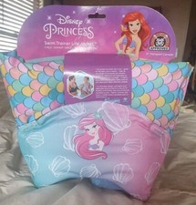 NWT Disney Princess Swim Trainer Life Jacket Preserver Ariel, 33-55lbs