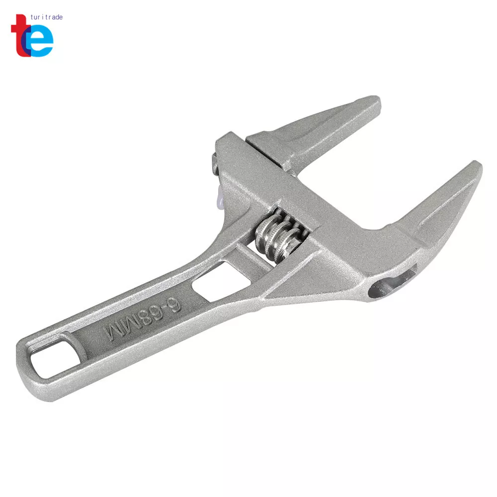 6 68mm Wide Adjustable Large Spanner Wrench Hand Nut Opening Pipe Tool Jaw