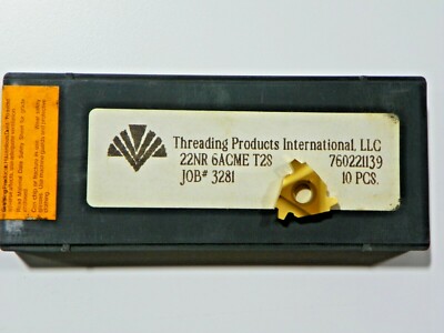 10 PIECES of TPI, 22NR 6ACME T2S CARBIDE INSERTS    H377