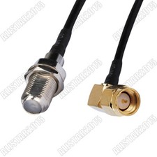 F female to SMA Male right angle RF Pigtail cable RG174 15cm for Wireless