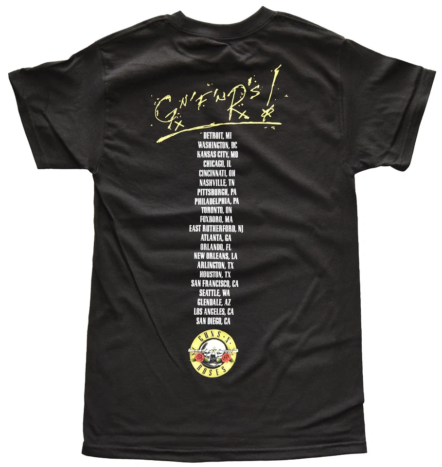 Guns N Roses GNR Not In This Lifetime Concert Tour Men's Black T-Shirt New - Image 2 of 2