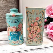 Avon Anniversary Keepsake Talc Powder Tin California Perfume Roses Vintage 1977