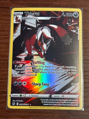 Pokémon TCG Thievul Crown Zenith: Galarian Gallery GG17/GG70 Regular ...