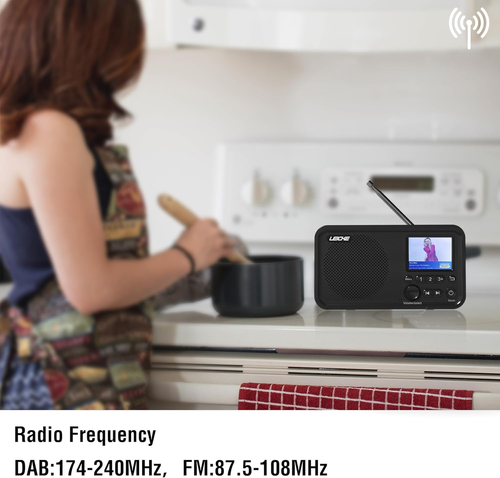 Tragbares DAB+ Radio Mit Bluetooth 5.0 | DAB/DAB+ Und UKW Radio, 2,4" Farbdispla - Bild 3 von 12